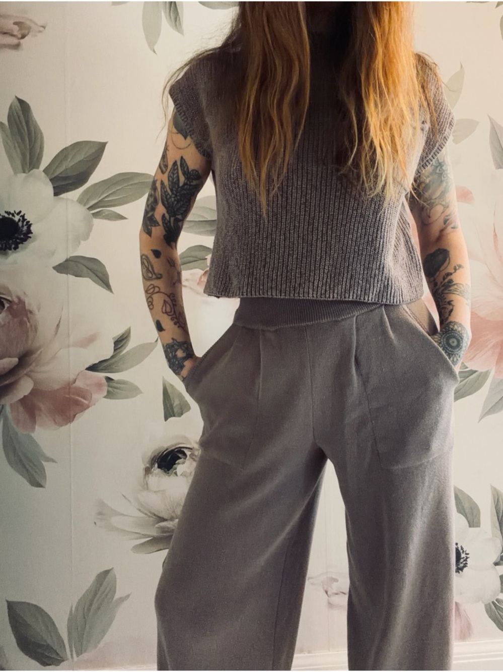Free People Freya knit top/pants set size small